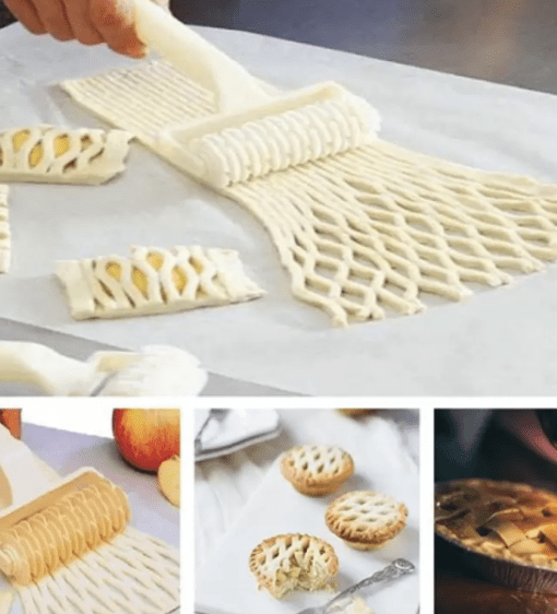 Pastry Baking Plastic Mould Netting Roller Cutter (Random Color) Pastry Cutter - Image 3
